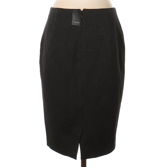 Tahari Floral Patterned Black Janet Skirt - Picture 2 of 10